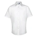 Premier Mens Supreme Heavy Poplin Short Sleeve Work Shirt (White) (17)
