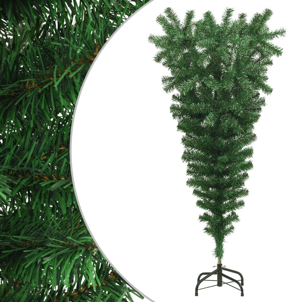 Upside-down Artificial Christmas Tree with Stand Green 150 cm vidaXL