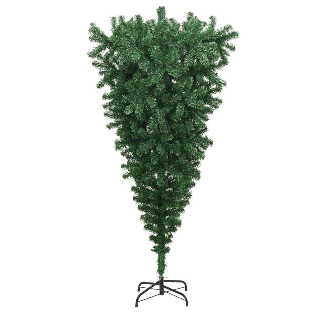 Upside-down Artificial Christmas Tree with Stand Green 240 cm vidaXL