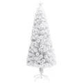 Artificial Pre-lit Christmas Tree White 210 cm Fibre Optic vidaXL