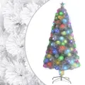 Artificial Pre-lit Christmas Tree White 120 cm Fibre Optic vidaXL