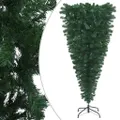 Upside-down Artificial Pre-lit Christmas Tree with Ball Set 240 cm vidaXL