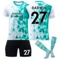 Vicanber Kids Boys Jersey Football Tacksuit Short Sleeve Set Soccer Training Suits Children Sportswear Outfit No. 4 9 11 27 (No.27, 4-5 Years)