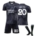 Vicanber Kids Boys Jersey Football Tacksuit Short Sleeve Set Soccer Training Suits Children Sportswear Outfit No. 9 20 (No.20, 4-5 Years)