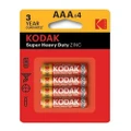 Kodak Super Heavy-duty Batteries (AAA) - 4pk