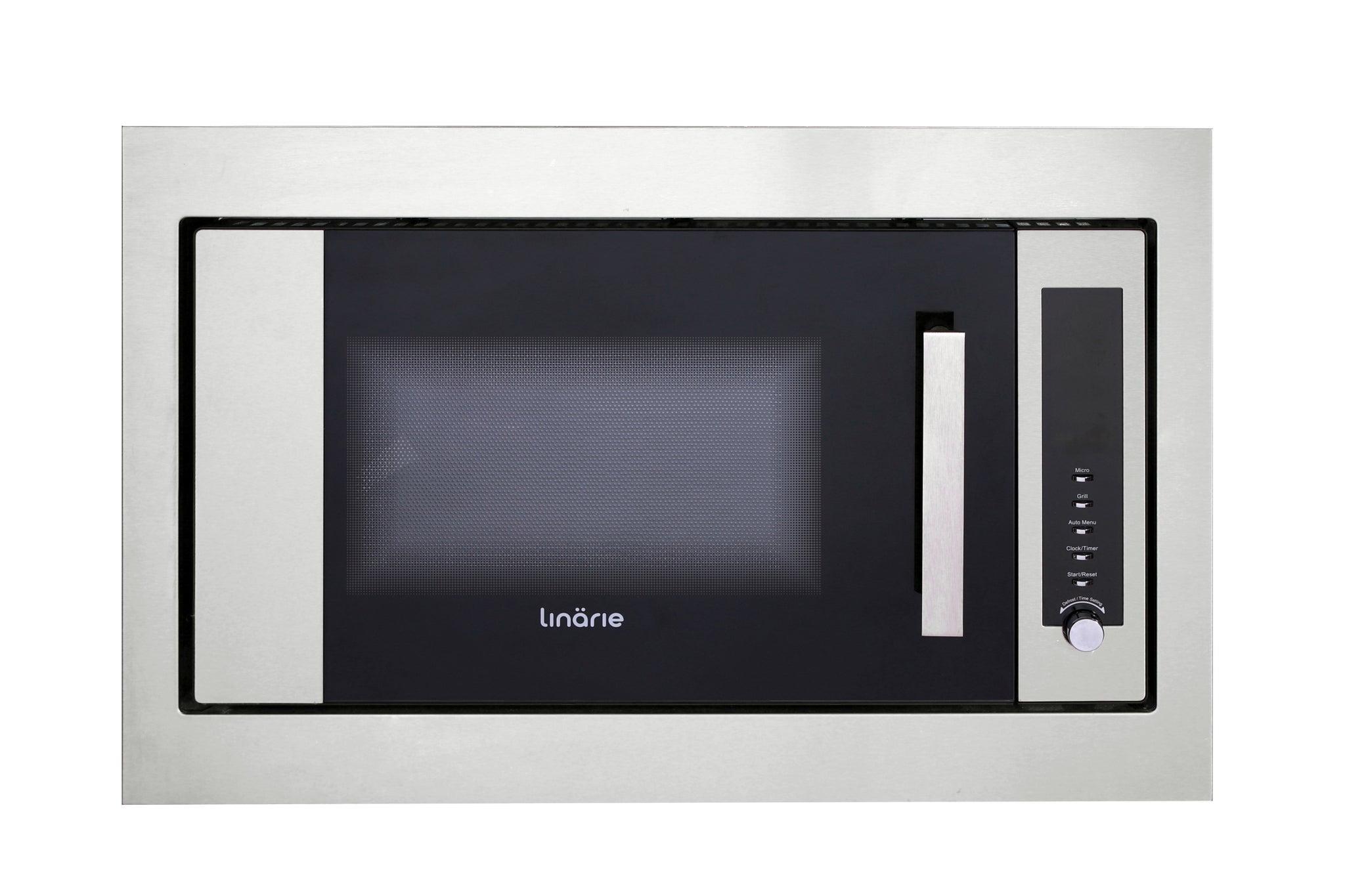 Linarie Vecchio 30L Grill Combi Built-In Turntable Microwave in Stainless Steel - LJMO30GXBI