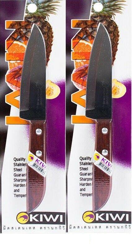 2x Kiwi Utility Fruit Knife Set Stainless Steel