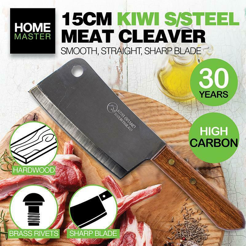 KIWI Cleaver Knife Chopper Master Chef Meat Bone Butcher Kitchen Stainless Steel