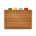 Wiltshire Eco Bamboo Multi Chopping & Cutting Board Set of 4 Mat Colour Coded
