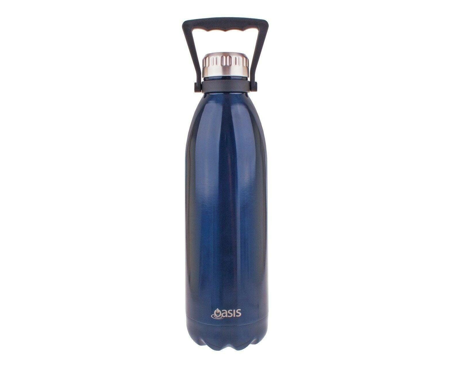 Oasis Double Walled Vacuum Insulated Stainless Steel Water Drinks Bottle Blue