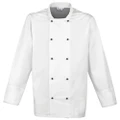 Premier Unisex Cuisine Long Sleeve Chefs Jacket (White) (XS)
