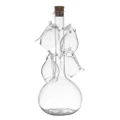 Davis & Waddell Fine Foods Port Flask & Wine Liquour Sippers Set 5pce Clear Flask 800ml/Sippers 60ml