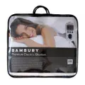Bambury Soft Premium Fitted Electric Blanket Super King w/ Remote Control White