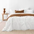 Bambury Hydra Queen/King Bed Cotton Coverlet Sheet Set w/ 2x Pillowcases White