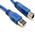 8ware UC-3001AB 8Ware 1m USB 3.0 Cable USB-A to USB-B Male to Male Blue for Printer/Docking/HDD