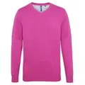 Asquith & Fox Mens Cotton Rich V-Neck Sweater (Orchid Heather) (3XL)