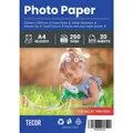 Glossy Cast Coated Photo Paper 250GSM A4 Size for Inkjet Printers - 20 sheets