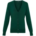 Premier Womens/Ladies Button Through Long Sleeve V-neck Knitted Cardigan (Bottle) (10)