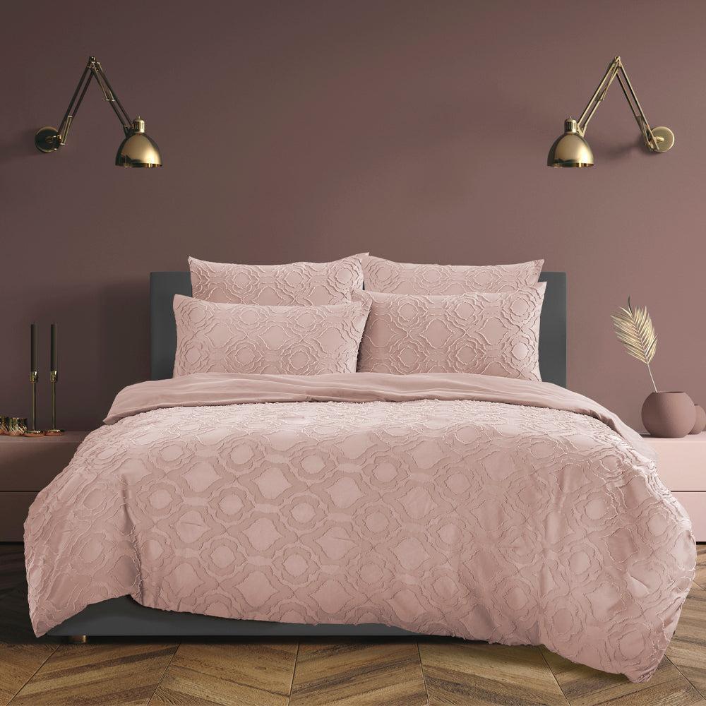 Ardor Boudoir Millicent 5 Piece Comforter Set 240X235cm - Peach - Queen