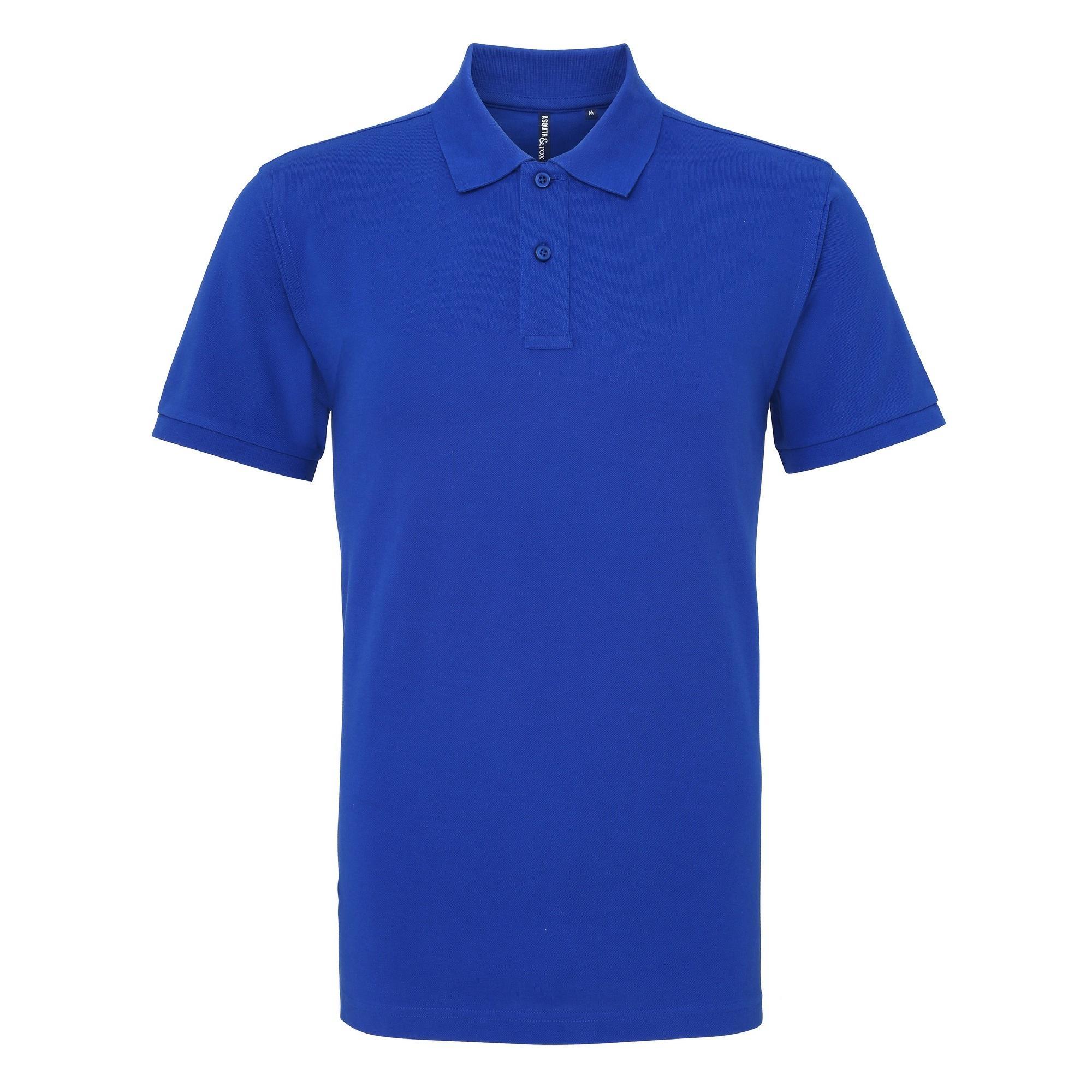 Asquith & Fox Mens Plain Short Sleeve Polo Shirt (Royal) (3XL)
