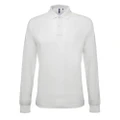 Asquith & Fox Mens Classic Fit Long Sleeved Polo Shirt (White) (2XL)
