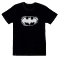 DC Comics Womens/Ladies Mono Batman Distressed Logo Boyfriend T-Shirt (Black/White) (XXL)