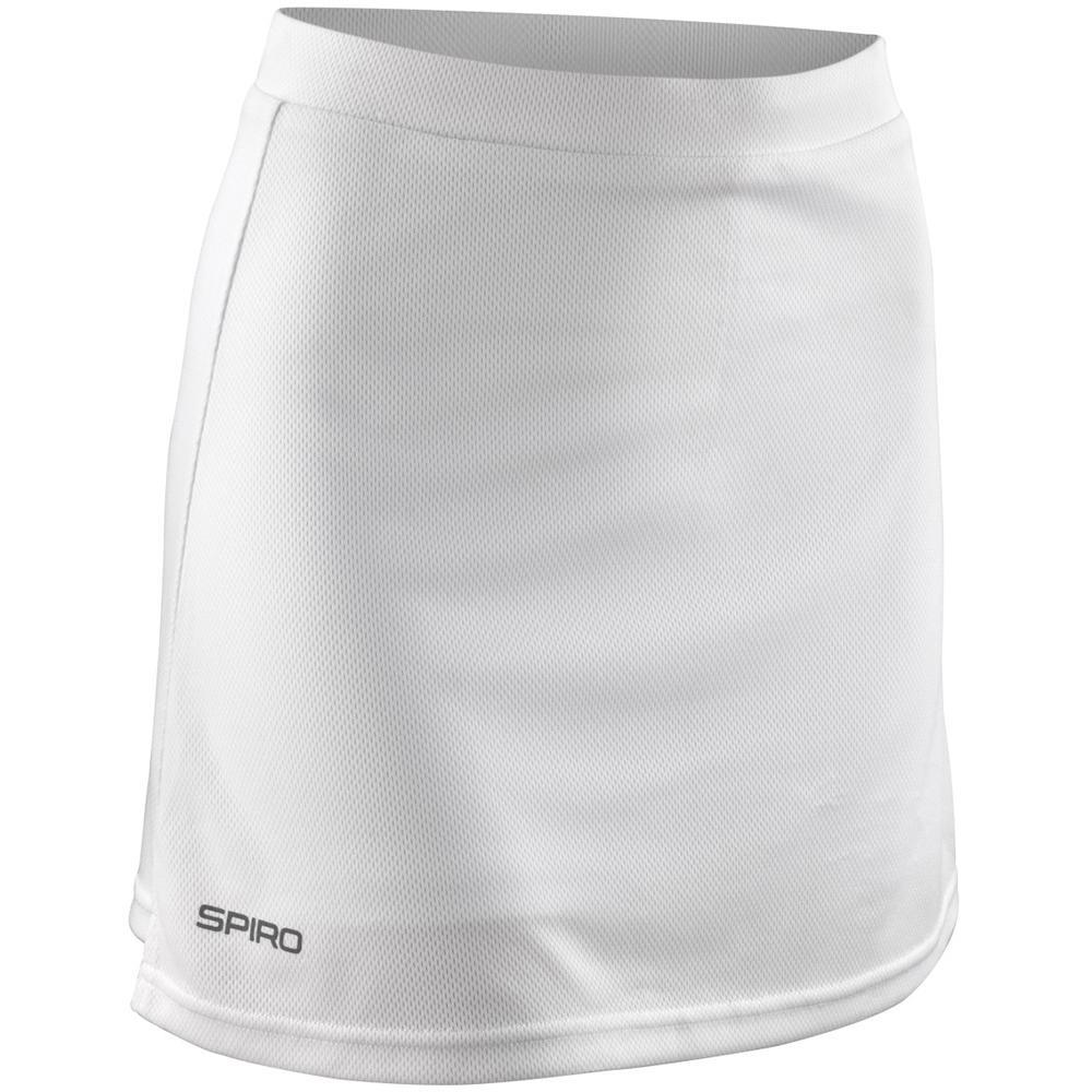 Spiro Ladies/Womens Windproof Quick Dry Sports Skort (White) (S)