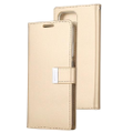 iPhone 14 Mercury Goospery Rich Card Syn Leather Wallet Case-Gold