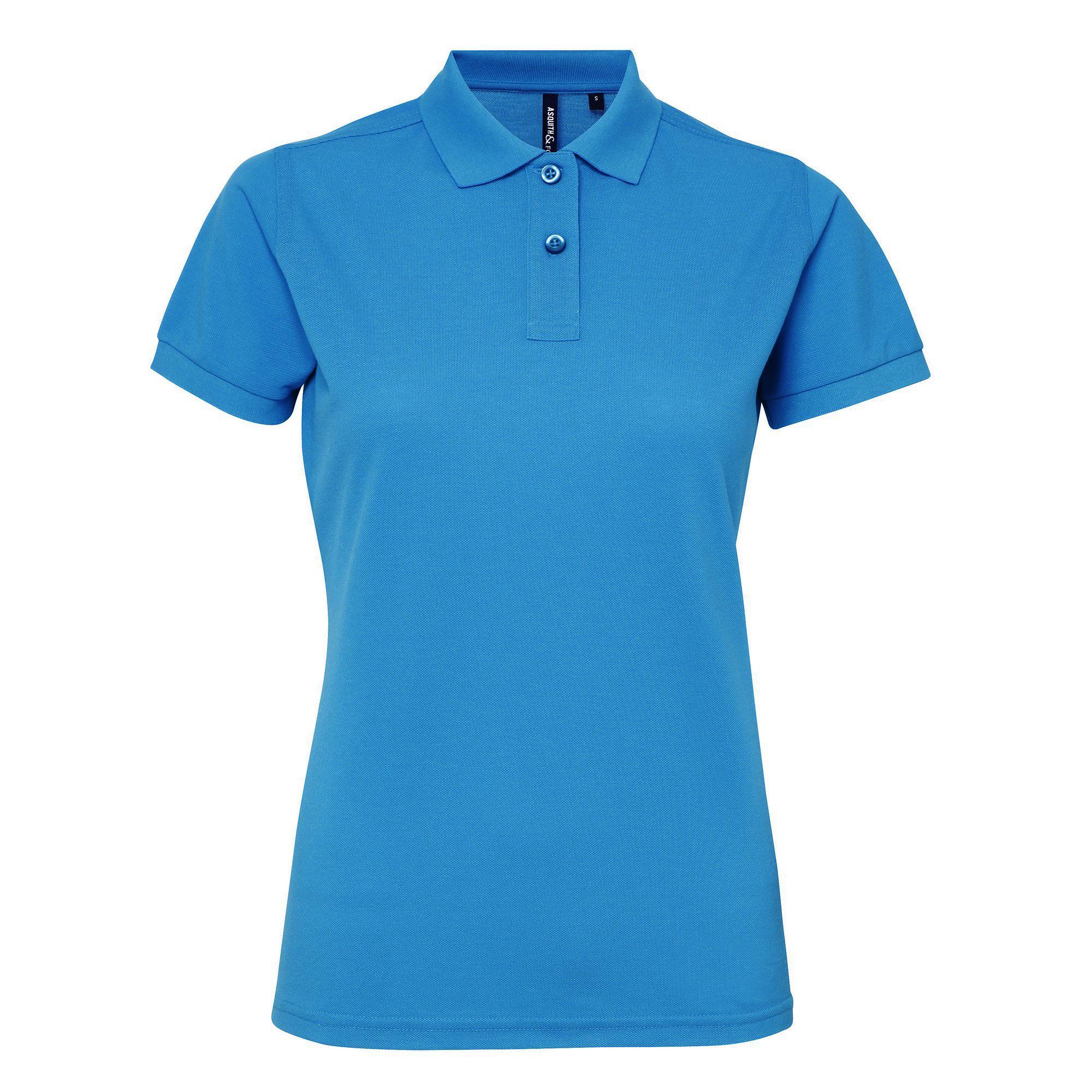 Asquith & Fox Womens/Ladies Short Sleeve Performance Blend Polo Shirt (Sapphire) (2XL)
