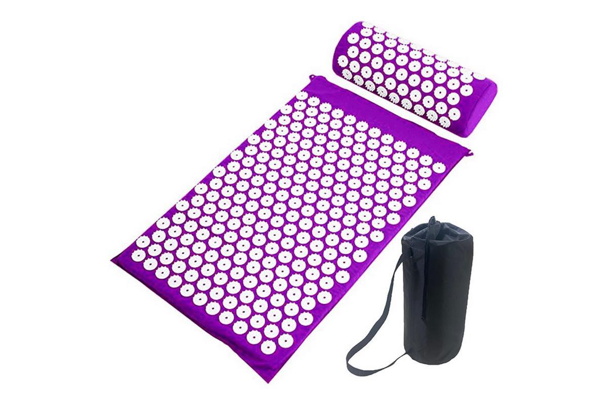 Body Massager Acupressure Cushion Mat(Purple)