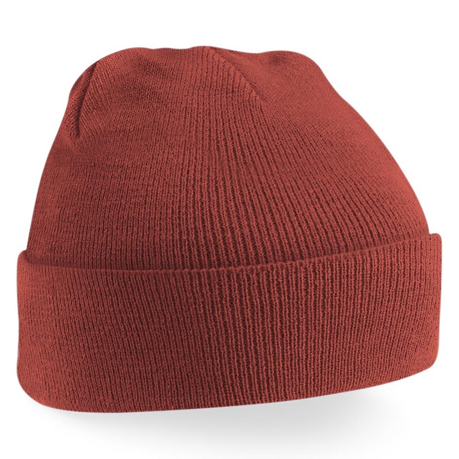Beechfield Soft Feel Knitted Winter Hat (Rust) (One Size)