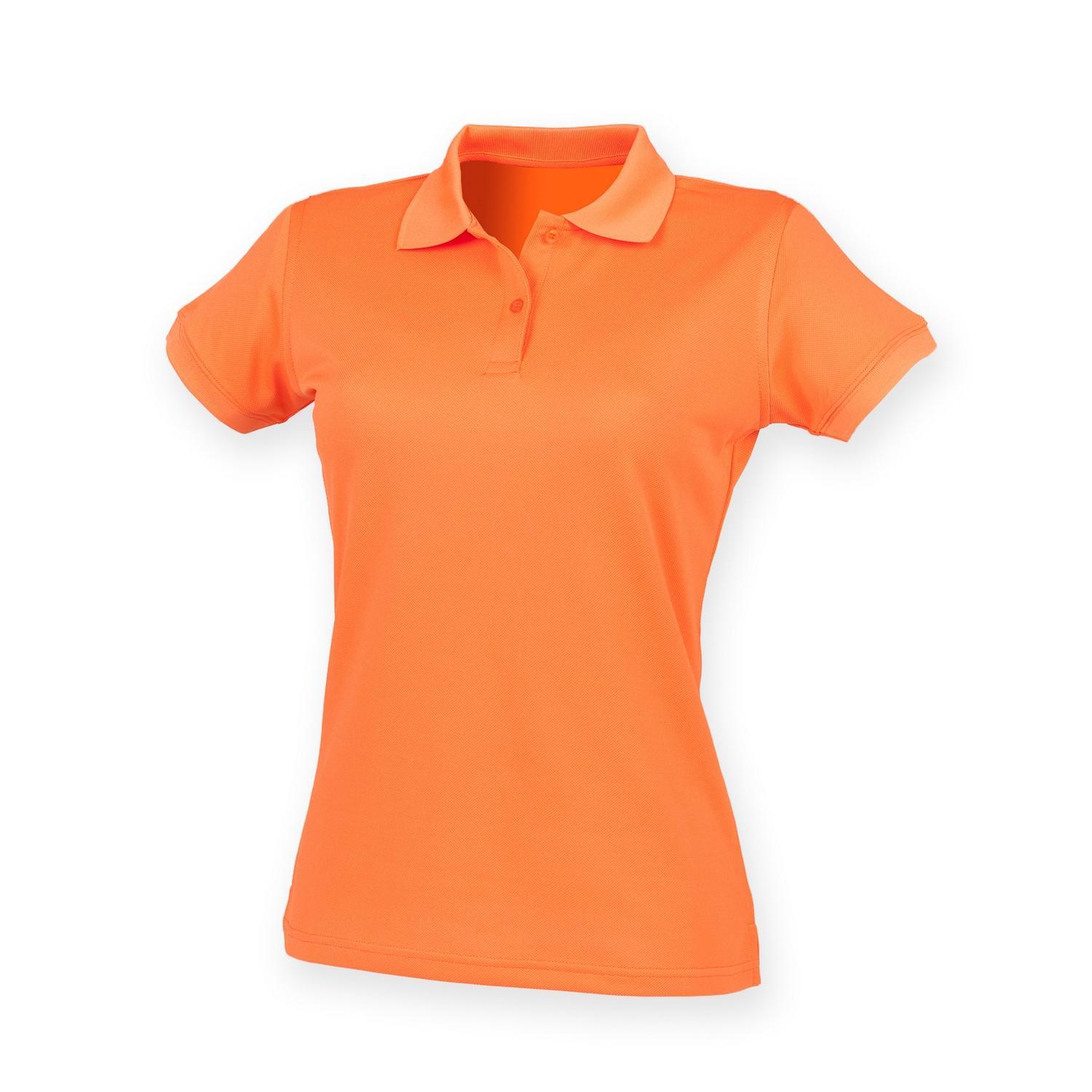 Henbury Womens/Ladies Coolplus® Fitted Polo Shirt (Burnt Orange) (3XL)