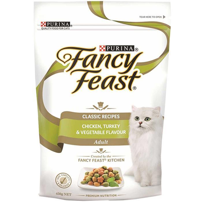 Fancy Feast Dry Chicken Turkey & Vegetable Cat Food 450g x 4
