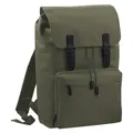Bagbase Heritage Laptop Backpack Bag (Up To 17inch Laptop) (Pack of 2) (Olive/Black) (One Size)