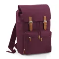 Bagbase Heritage Laptop Backpack Bag (Up To 17inch Laptop) (Pack of 2) (Burgundy) (One Size)