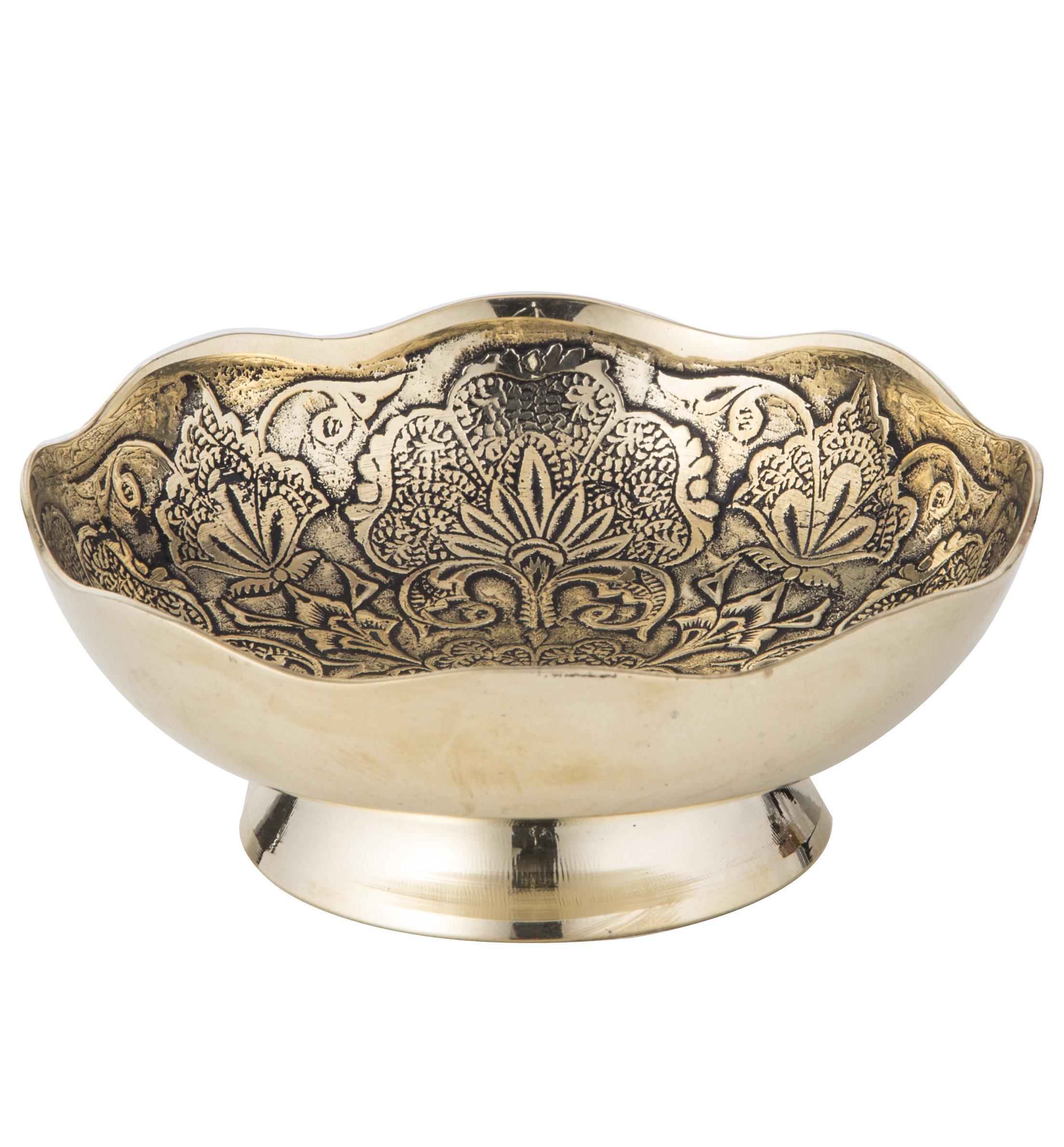 Amalfi Morani Trinket Bowl Brass 15x15x6cm