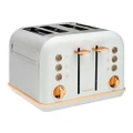 Morphy Richards 1880W Accents Rose Gold 4 Slice Bread Toaster Ocean Grey