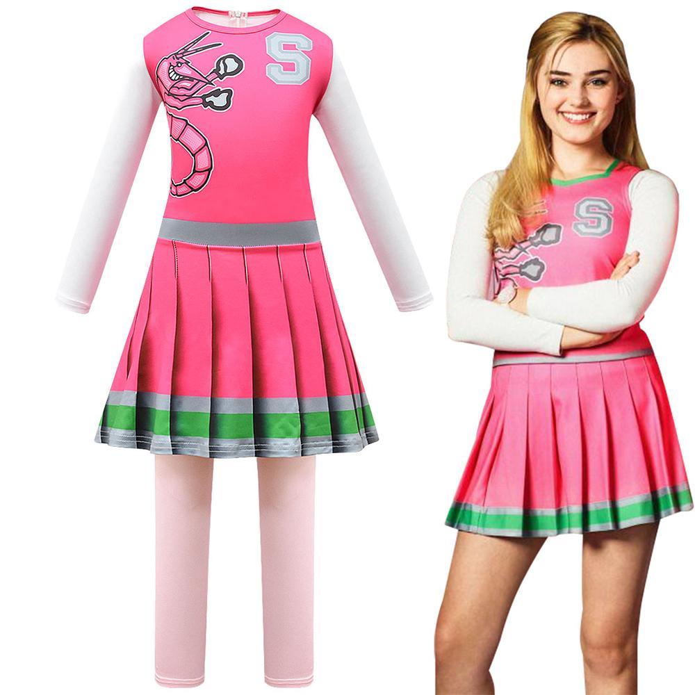 GoodGoods Zombies 2 Cosplay Play Jumpsuit Festive Disney Cheerleader Costume Girls Fancy Dress(9-10Years)
