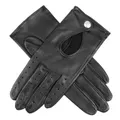 Classic Black Leather Driving Gloves - Black - X-Large