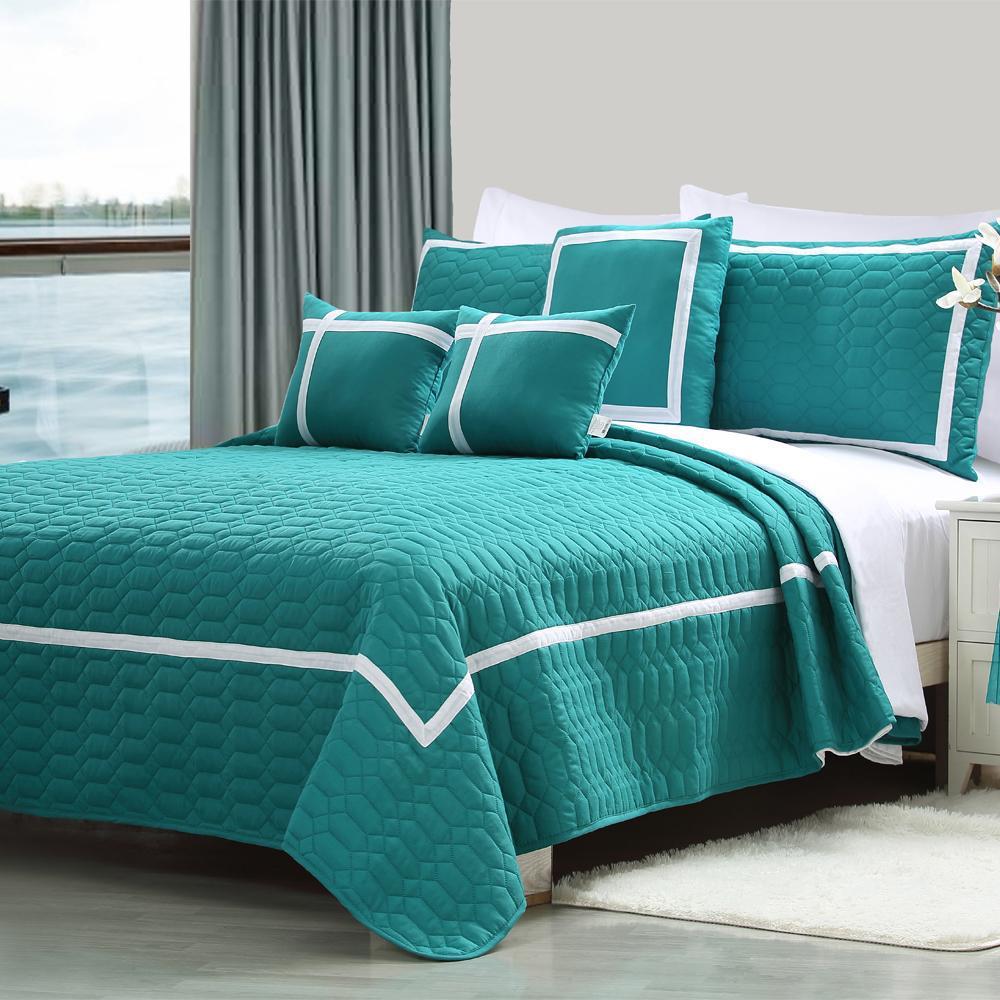 10 Piece Two-Tone Embossed Comforter with Sheet Set