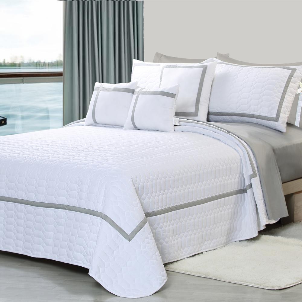 10 Piece Two-Tone Embossed Comforter with Sheet Set
