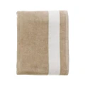 SOLS Lagoon Cotton Beach Towel (Beige/White) (One Size)