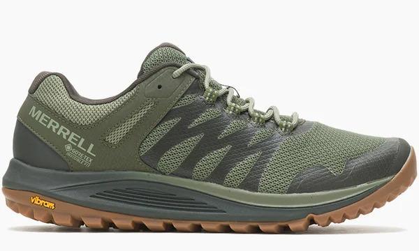 Merrell Mens Nova 2 Gore-Tex Trail Running Shoes Vibram Sole Waterproof - Lichen Green - US 9