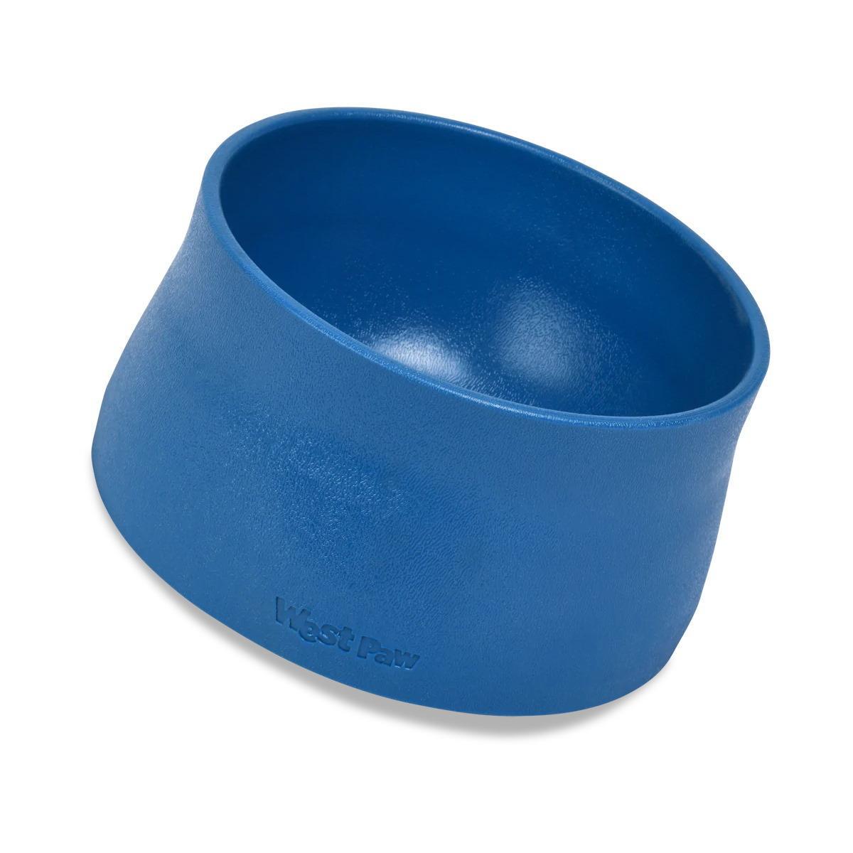 West Paw Seaflex Eco-Friendly No-Slip Dog Food Bowl - Marine Blue