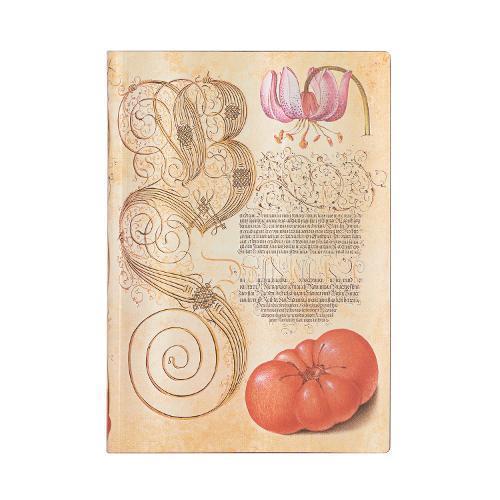 Mira Botanica: Lily & Tomato Lined Flexi Journal - Midi