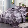 Quilted Chic Patchwork Coverlet Bedspread Set King / Super King Size Bed 270x250CM #27