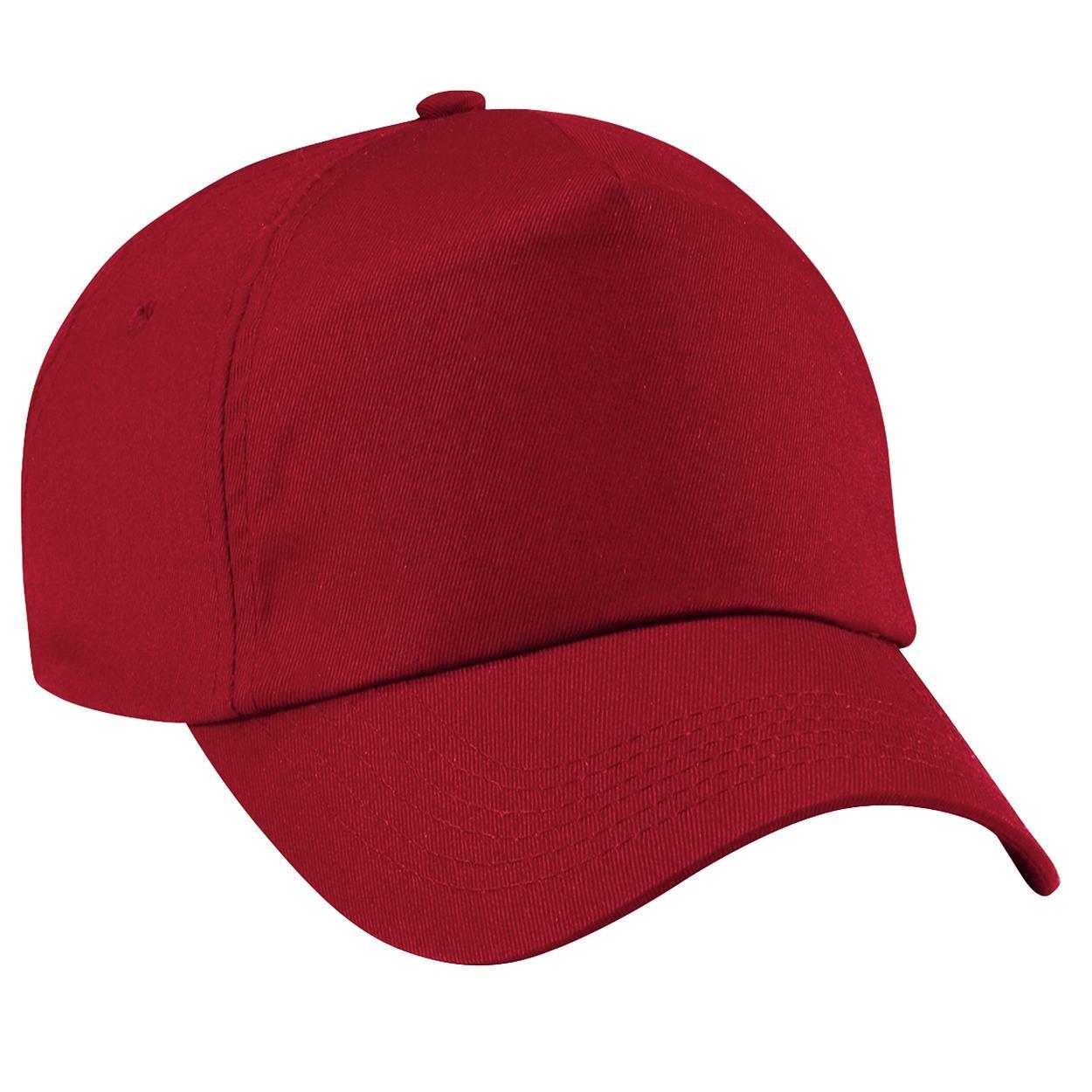 Beechfield Unisex Plain Original 5 Panel Baseball Cap (Classic Red) (One Size)