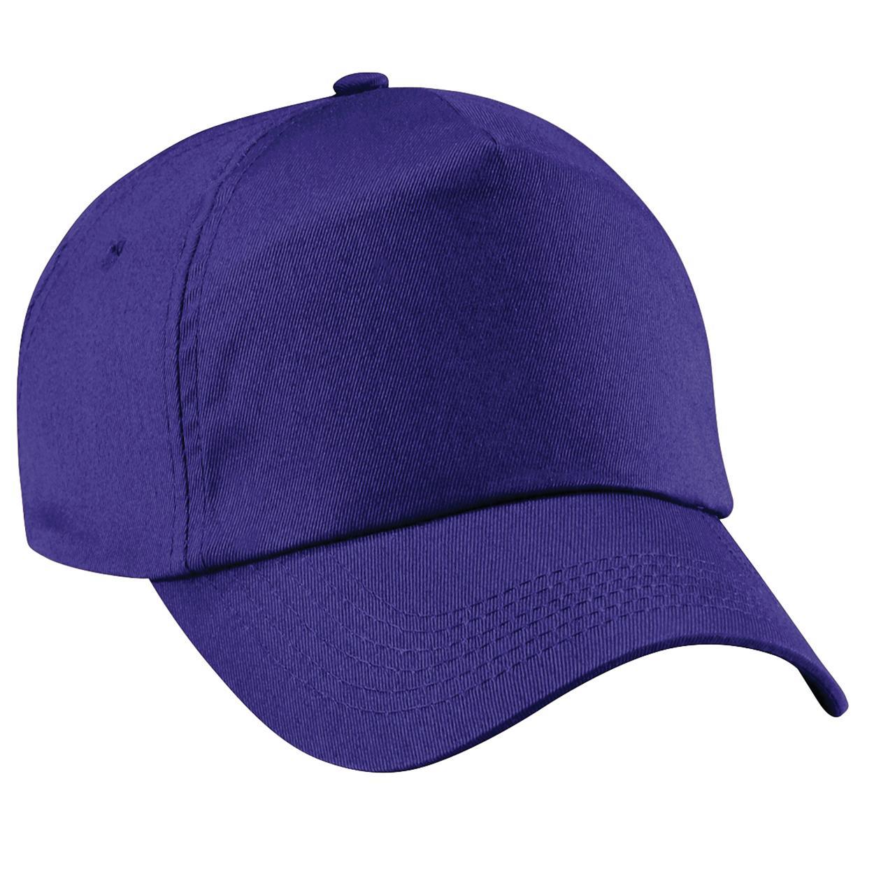 Beechfield Unisex Plain Original 5 Panel Baseball Cap (Purple) (One Size)