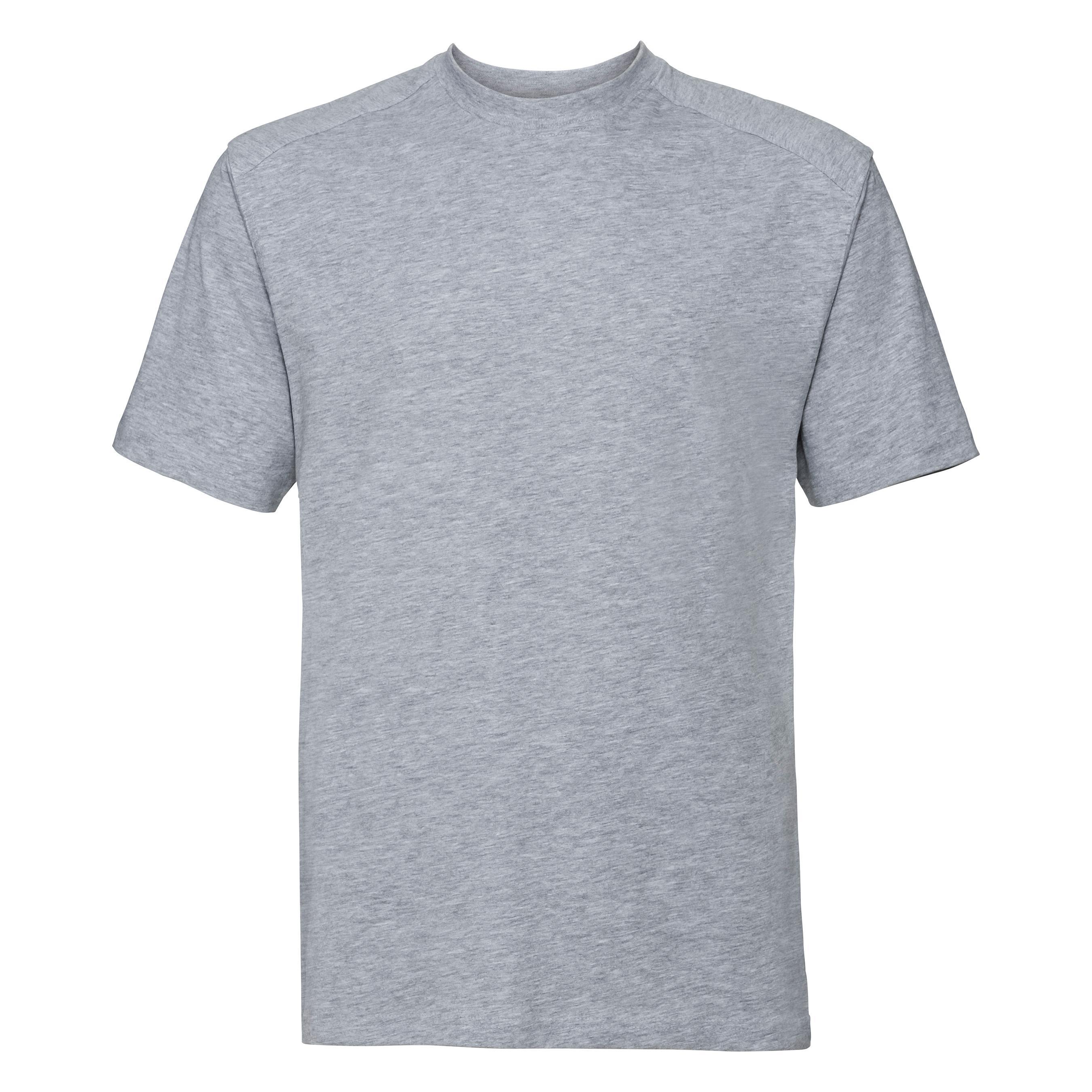 Russell Europe Mens Workwear Short Sleeve Cotton T-Shirt (Light Oxford) (M)