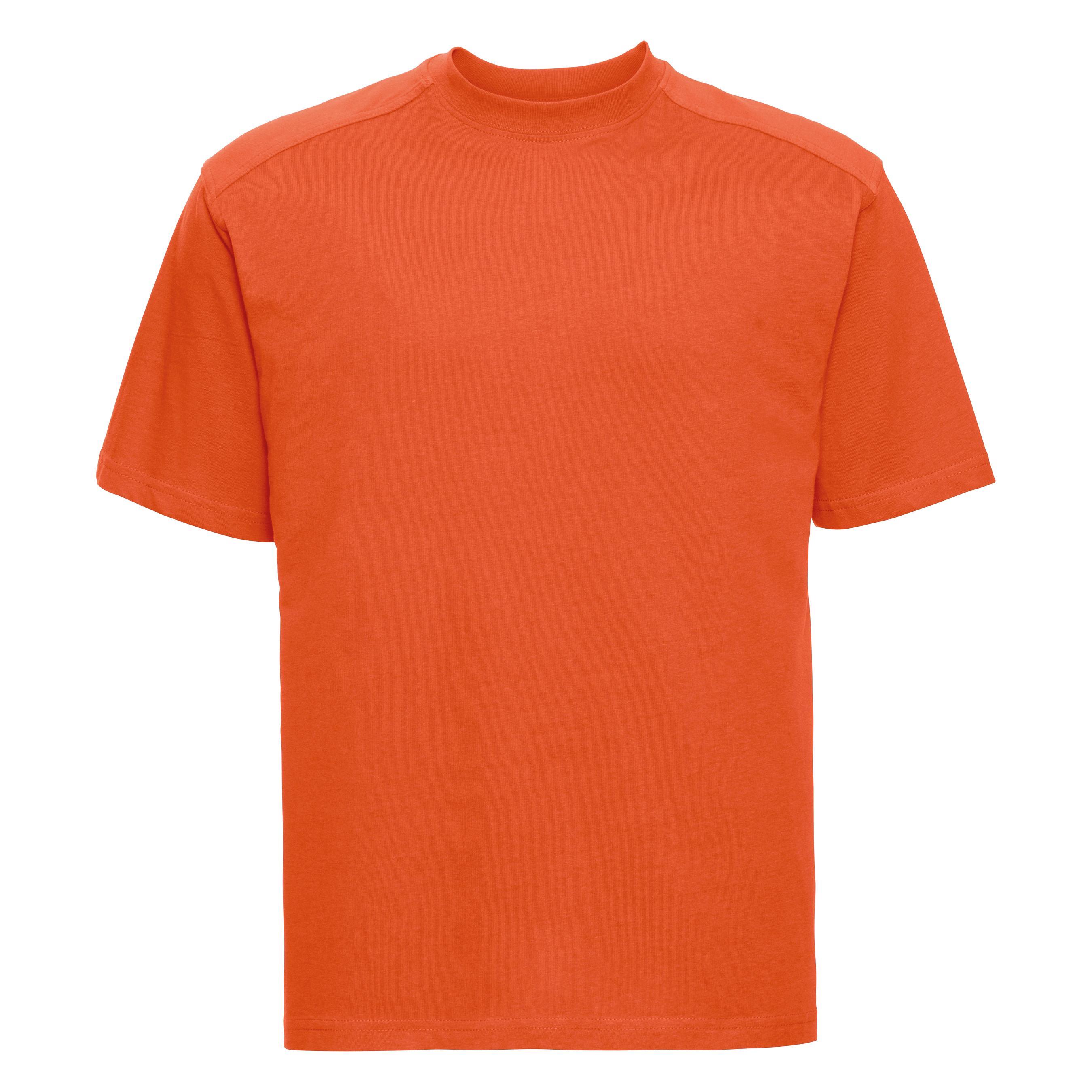 Russell Europe Mens Workwear Short Sleeve Cotton T-Shirt (Orange) (XL)